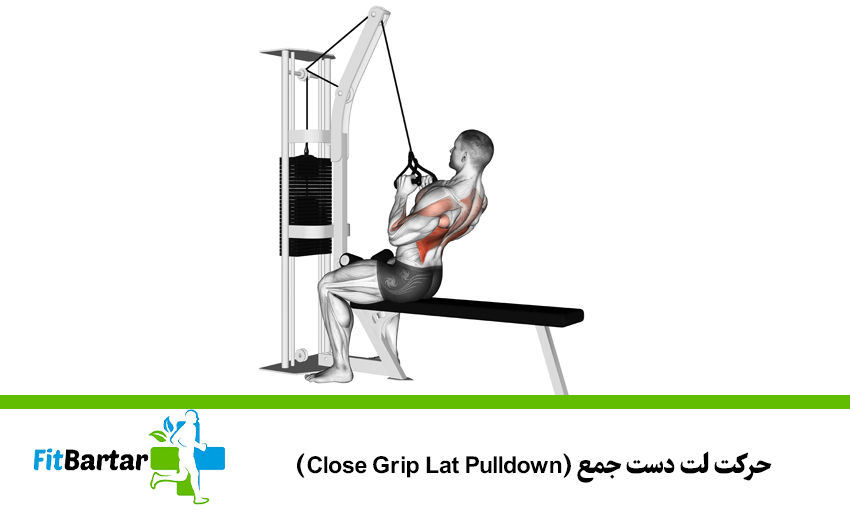 حرکت لت دست جمع (Close Grip Lat Pulldown)