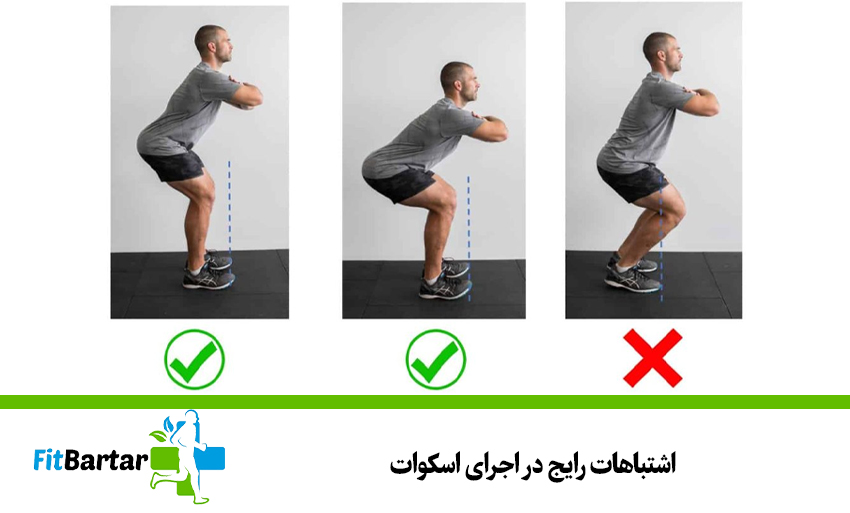 اشتباهات رایج در اجرای اسکوات