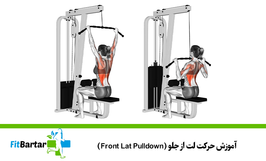 آموزش حرکت لت از جلو (Front Lat Pulldown)