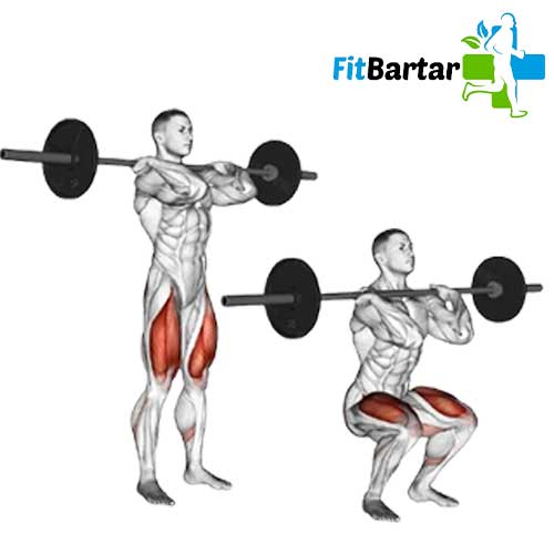 اسکوات جلو (Front Squat)