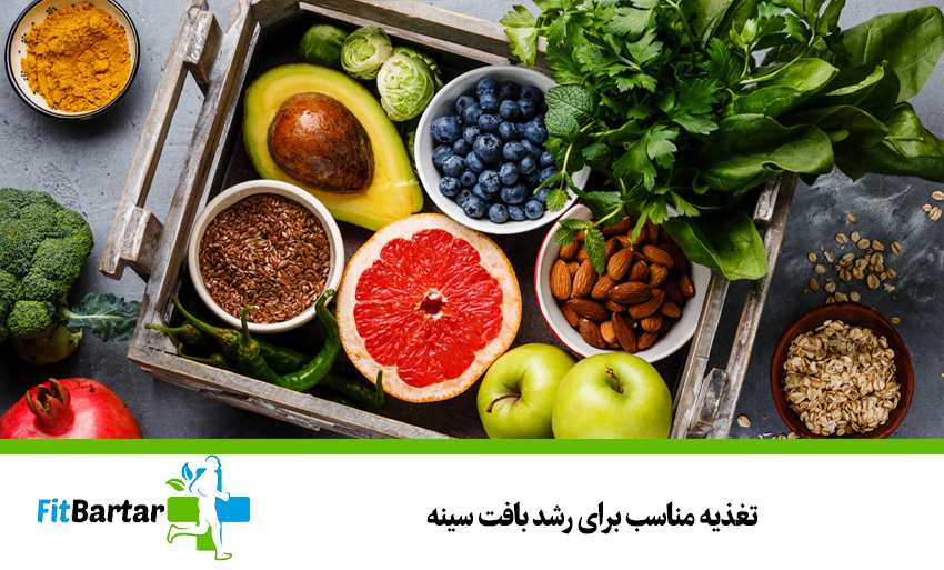 تغذیه مناسب برای رشد بافت سینه